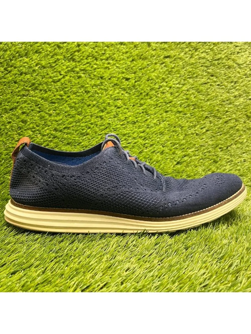 Cole Haan Original Grand Stitchlite Mens Size 11 Blue White Classic Oxford Shoes
